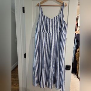 Fit & Flare Linen blend midi dress